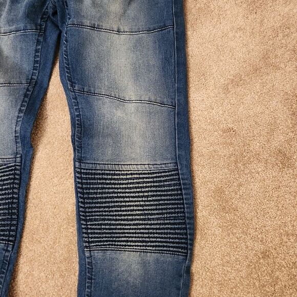 LRG Lifted Research Group Skinny Jeans w/ Moto Details Size 30 US 10 - Picture 5 of 9